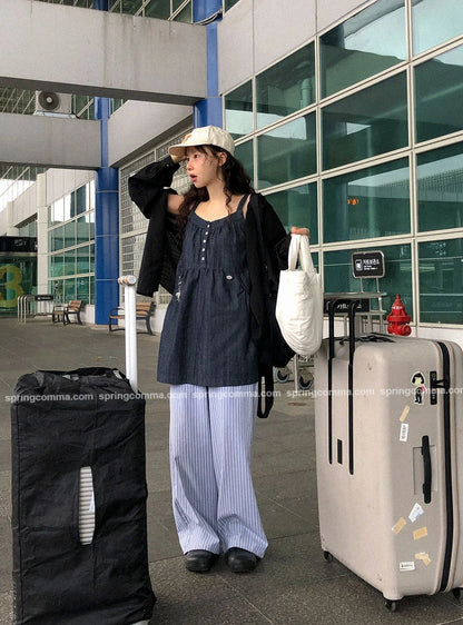 Korean Sle ort Denim Overalls Women's Faionable Summer Dr Vest Dr No Brand Commute Sle 00% Other Material