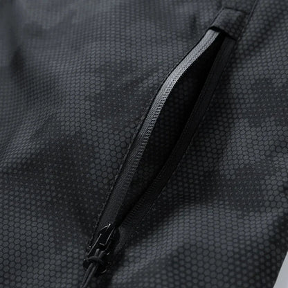 Spring Men's Windbreaker Korean Fashion Loose Waterproof Hooded Coat Outdoor Leisure Function Camping Camo Jacket Men's Workwear