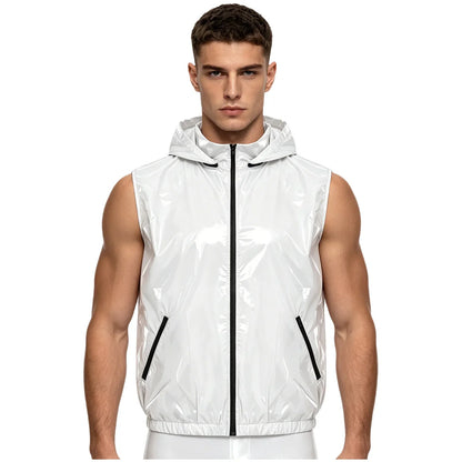 Mens Waterproof Hooded Jacket Tops Breathable Raincoat Waterproof Windproof Outdoor Biking Fishing Jacket Hood Outerwear