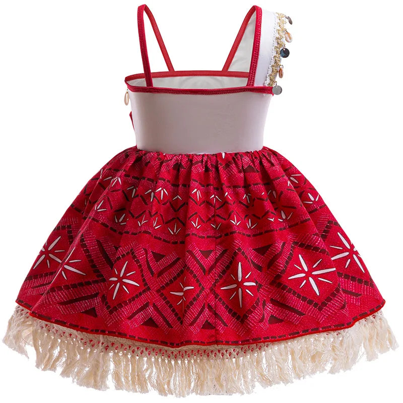 New Movie Moana 2 Girl Dress 2026 Halloween Party Ocean Adventure Costume Princess Clothes Children Vaiana Outfit Dress