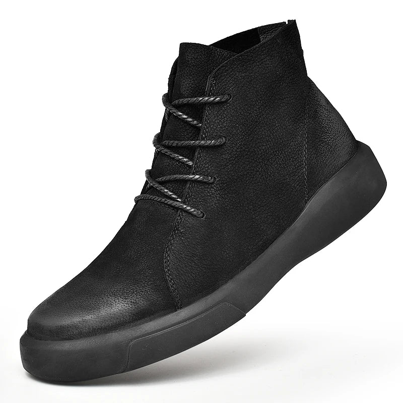 Mens Genuine Leather Winter Ankle Military Treking Tactical Boots Outdoor Men Shoes