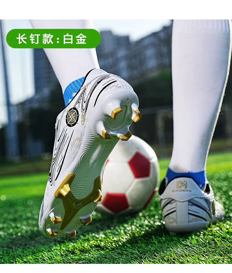 Men's football shoes with long studs for men, women, children, boys, teenagers, sports sneakers, outdoor training shoes