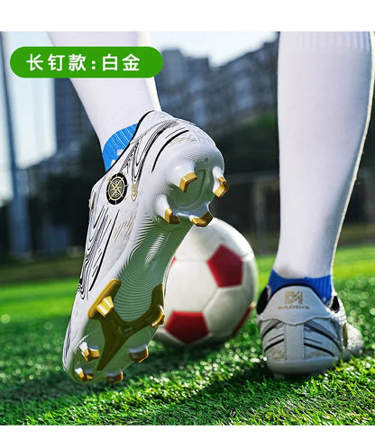 Men's football shoes with long studs for men, women, children, boys, teenagers, sports sneakers, outdoor training shoes