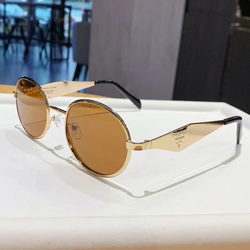Fashion New Trend Oval Acetate Sunglasses for Women Brand Designer Ladies Shades Party Eyeglasses Girls Frame Sun Glasses