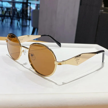 Fashion New Trend Oval Acetate Sunglasses for Women Brand Designer Ladies Shades Party Eyeglasses Girls Frame Sun Glasses