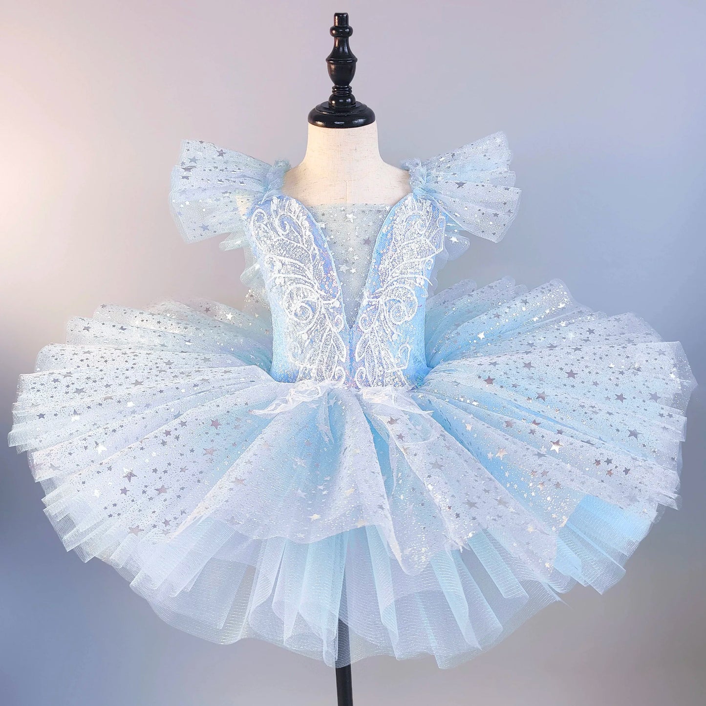 Kids Sequin Ballet Dress Performance Clothes Silver Girls Modern Dance Skirts Children Ballet Tutu Party Princess Dress Costumes