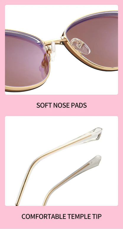 New Fashion Cat Eye Polarized Sunglasses Magnetic Clip-On Myopia Optical Glasses Customizable Prescription 7015