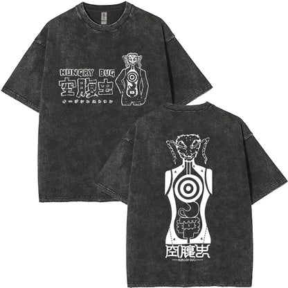 Anime Dorohedoro Kaiman Washed T-Shirt Men's Women Clothing Hip Hop Gothic Y2k T-Shirt Oversized Short Sleeve Cotton Tees Tops