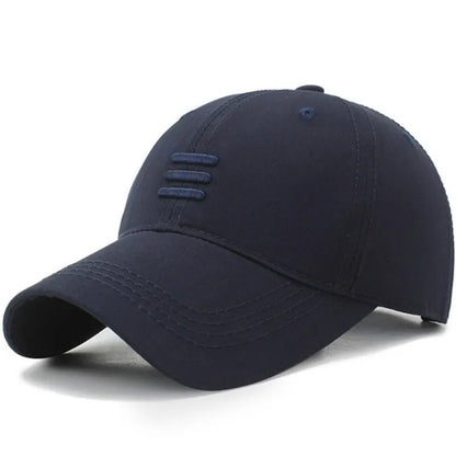 Three Horizontal Lines Embroidery Baseball Caps Spring and Autumn Outdoor Adjustable Casual Hats Sunscreen Hat