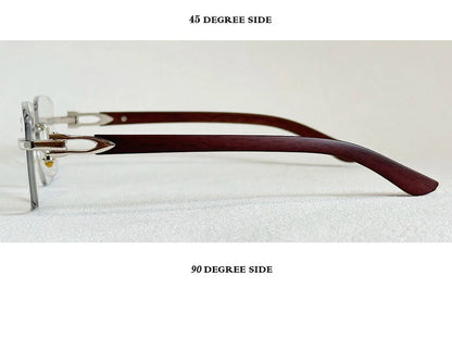 Photochromic Sunglasses Women Change Colour Rimless Sunglass Men Square Fashion Glasses UV400 Protection Wooden Shades Gafas