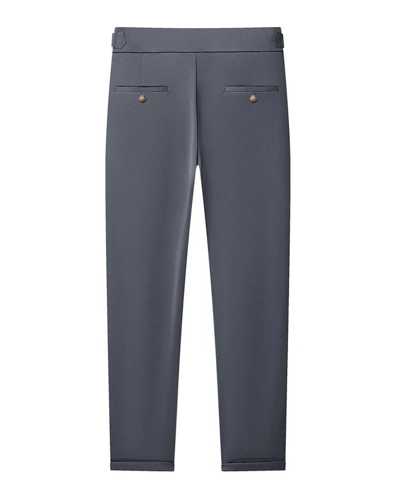 High Quality Mens Stretch Golf Pants Casual Slim Fit Dress Pants Adjustable Waist Tapered Work Cropped Trousers