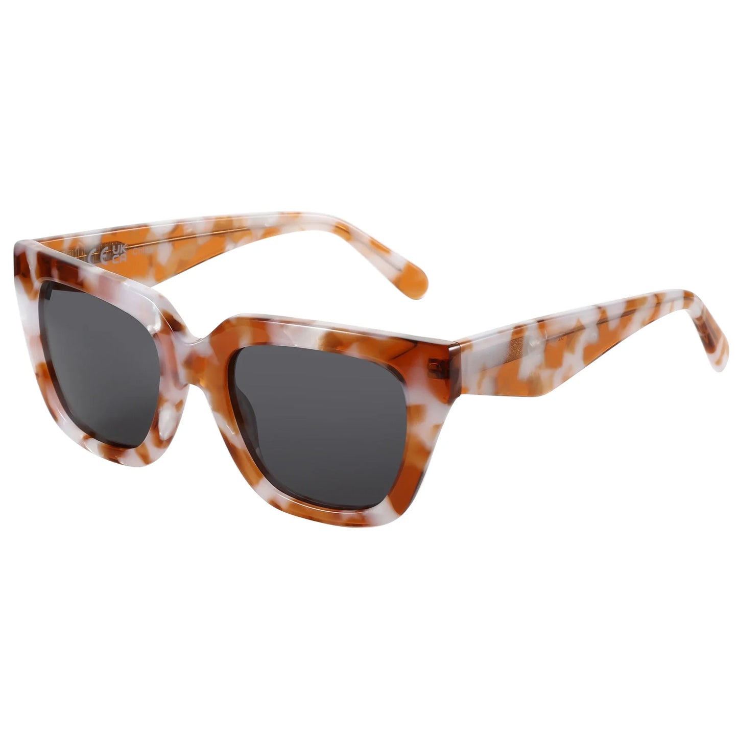Women's Fashion Sunglasses Polarized UV Protection Square Acetate Frame Gift with Printing Butterfly Design