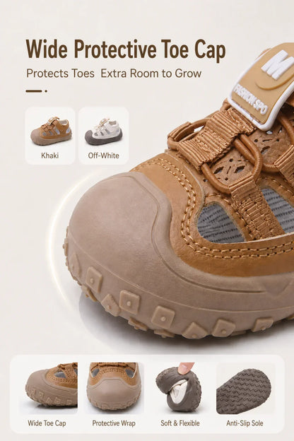 Hollow Out Summer Sandals For Children PU Leather Trend Fashion Boy's Girl's Sport Sandal Anti-slippery Ergonomics Kid's Sneaker
