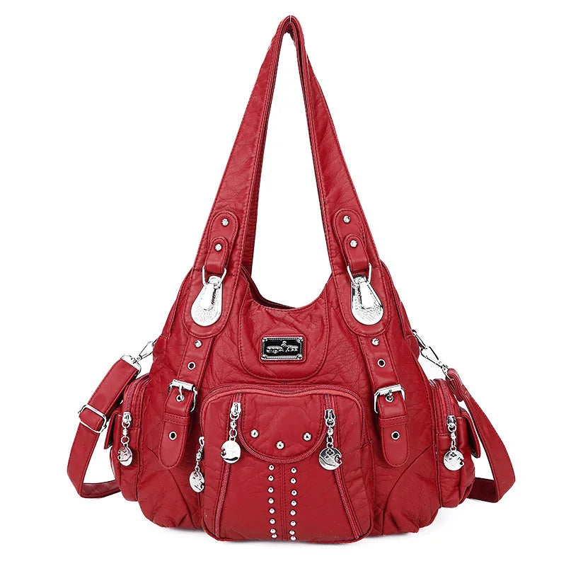 Women Handbags Women Shoulder Bags Fashion PU Leather Handbag Female Satchel Big-capacity Shoulder Purse Bag bolsa feminina