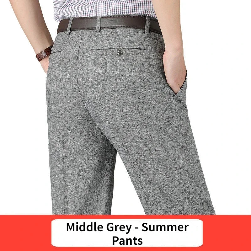 New Men's Autumn Thick Casual Suit Pants Classic Business Fashion Stretch Summer Thin Trousers Male Brand Clothes KOACUS