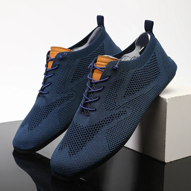 Summer Men Shoes Mesh Flat Outdoor High Quality Walking Shoes Comfortable Lace Up Breathable Non Slip Casual Man Shoe