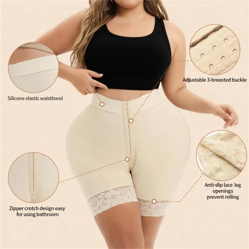 Women High Waist Body Shaper Panties Butt Lifter Slim Shapewear Fajas Colombiana BBL Shorts Tummy Control Bandage Panties