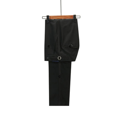 2023 Men's Suit for Wedding Ivory Paisley Jacket Tuxedo Black Pants with Satin Side Stripe Slim Fit Shawl Lapel