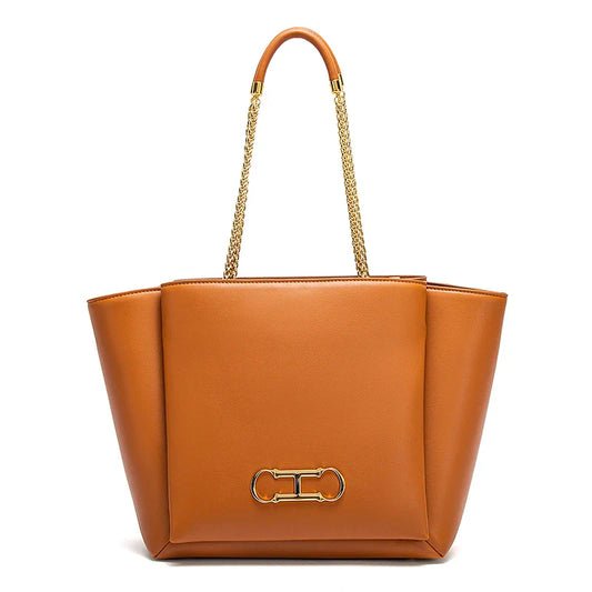 Women's Tote Bag 2026 Spring New Brown Magnetic Buckle Storage Bag Large Capacity Commuter Chain Bag