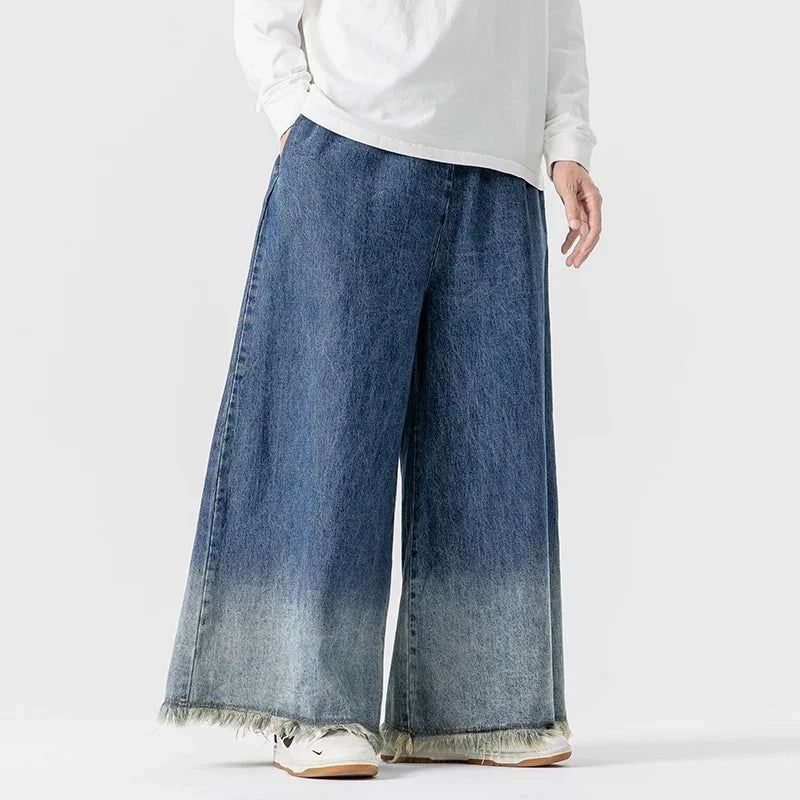 Streetwear Men Wide Leg Jeans Oversized Fashion Loose Jean Pants Male High Street Jogger Woman Denim Trousers Plus Size 5XL