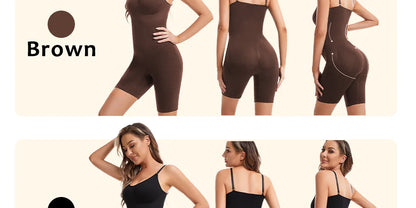 Seamless Women Bodysuit Butt Lifter Shapewear Waist Trainer Body Shaper Strappy-Back Chest Enhancing Corrective Underwear Corset