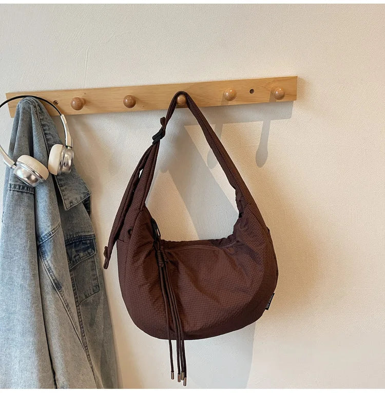 New Comfortable and Versatile Texture Hobo Bags Women Crossbody Bags Large Capacity Lightweight Casual Storage Bags Fashionable