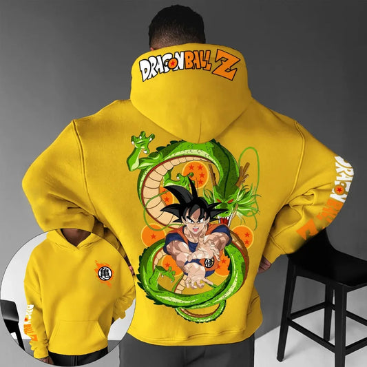 Dragon Ball Men's Hoodie Sweater Goku Shenron Japan Anime Summer Autumn Boy Children's Long Sleeve Niche Parent-Child Wear