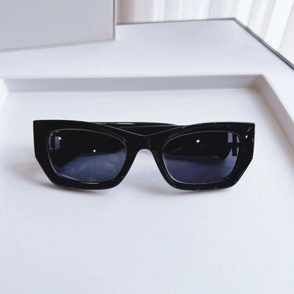 Light Luxury Designer Sun Glasses Women's Retro Polygonal Cat Eye Sunglasses for Men UV400 Personality Cool Trendy Glasses