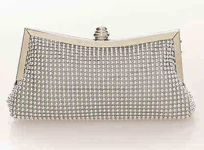 Evening Gold Clutch Bag Glitter Bead DESIGN Elegant Woman Party Bags Vintage Fashion Bridal Purse Silver Handbags Night Bag