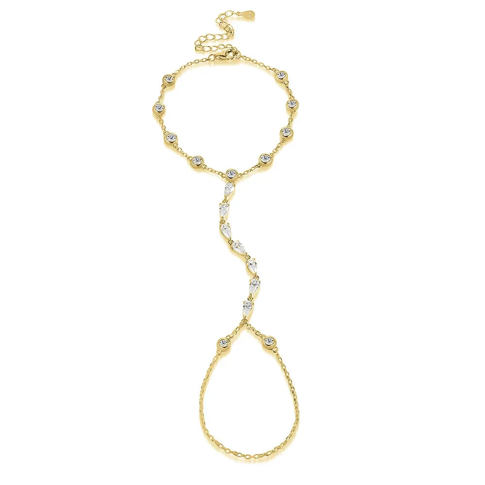 3mm Moissanite Finger Bracelets for Women 15-21cm Adjustable Chain GRA Certified s925 Sterling Silver Bubble Bracelet