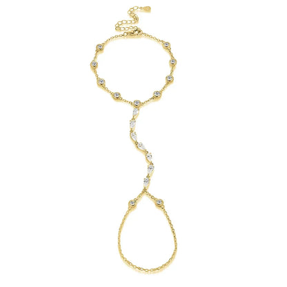 3mm Moissanite Finger Bracelets for Women 15-21cm Adjustable Chain GRA Certified s925 Sterling Silver Bubble Bracelet