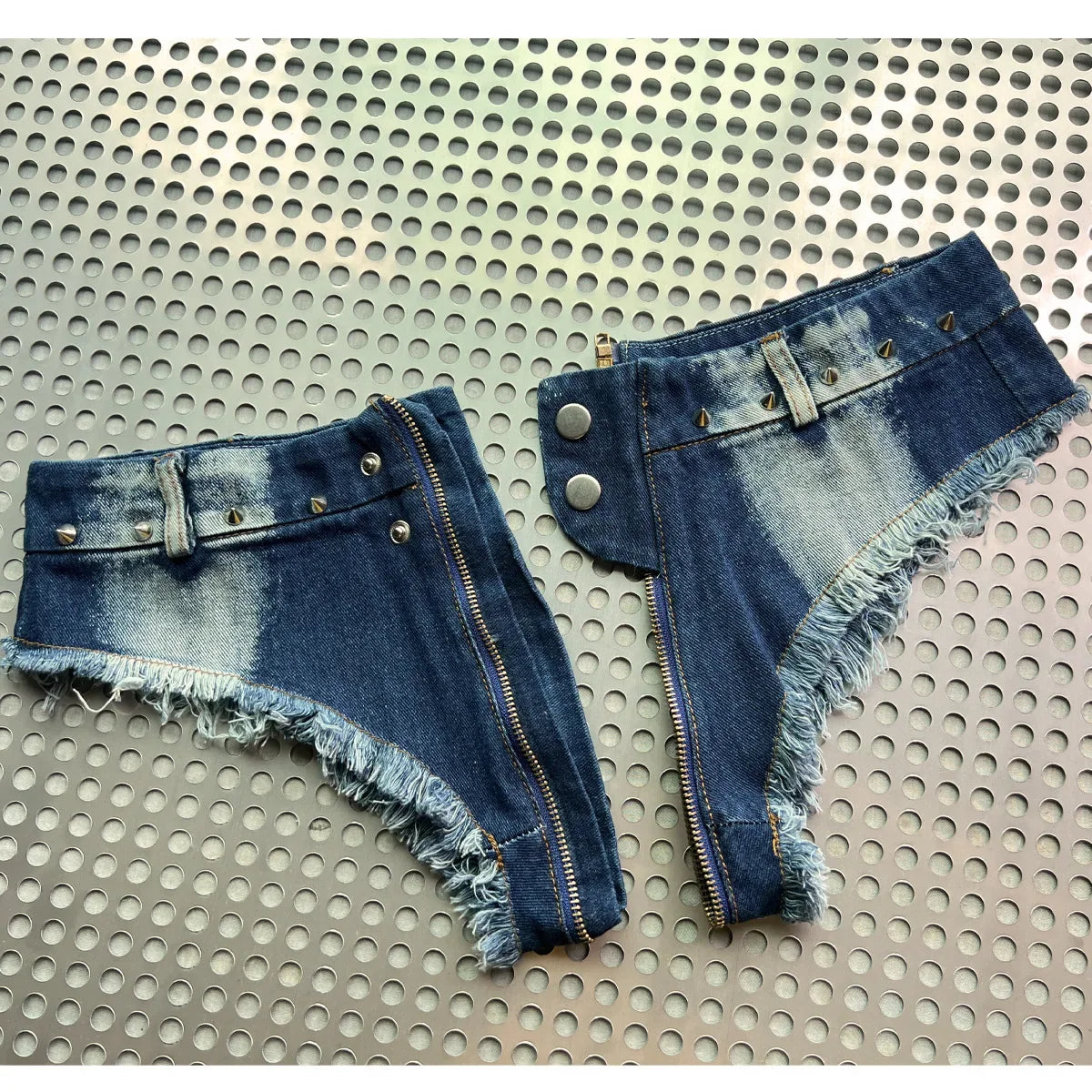 2026 New Ultra Low Waisted Tassel Sexy Denim Short Jeans Women Nightclub