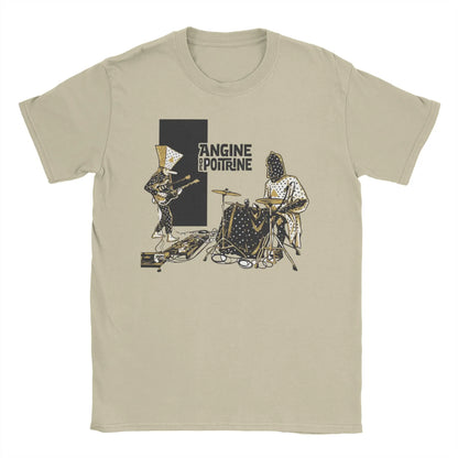Printed Angine De Poitrine Rock Band T Shirt For Unisex  Cotton T-shirts Short Sleeve Clothes