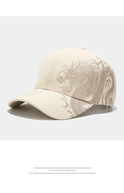 Chinese Style Dragon Pattern Baseball Hat For Men And Women, Versatile National Tide Cap, Hip Hop Hip Hop Skateboarding, Cool