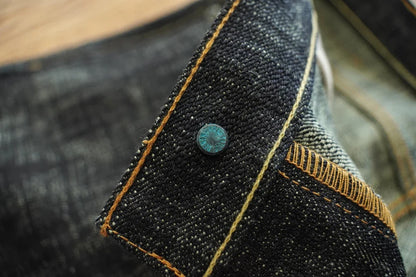 Mens Jeans Sanforized Selvedge Denim Jeans Limited EditionDouble-sided Dyeing 66 Fit 20 Oz