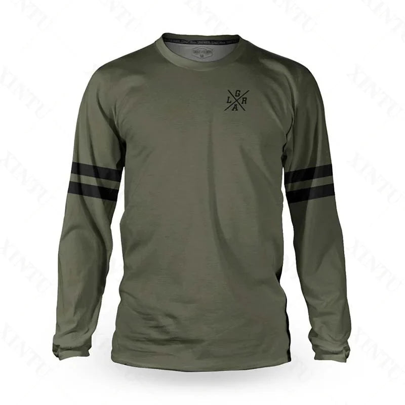 2022 Men's Motorcycle Loose Rider Jersey DH Cross Country Endurance Race BMX MTB Mountain Bike Shirt Can Be Customized