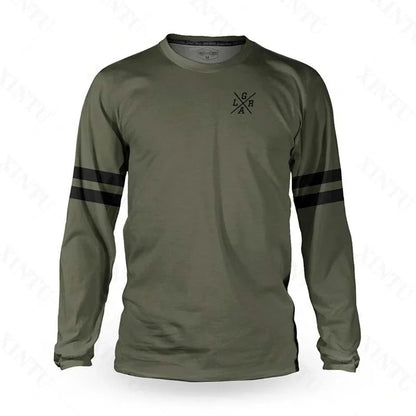 2022 Men's Motorcycle Loose Rider Jersey DH Cross Country Endurance Race BMX MTB Mountain Bike Shirt Can Be Customized