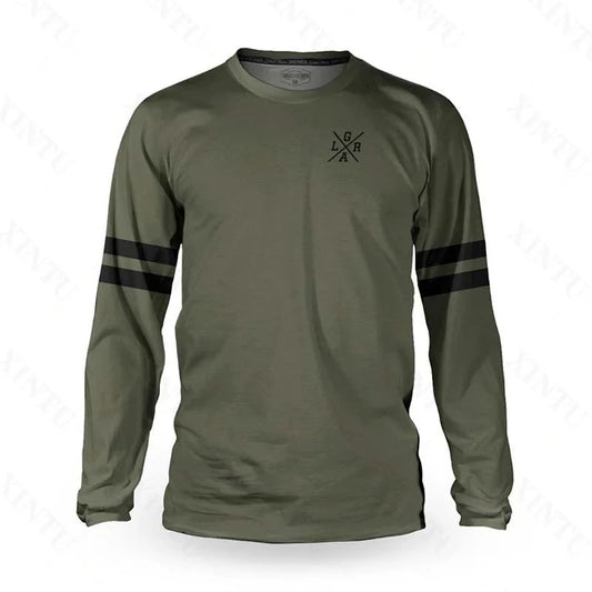2022 Men's Motorcycle Loose Rider Jersey DH Cross Country Endurance Race BMX MTB Mountain Bike Shirt Can Be Customized