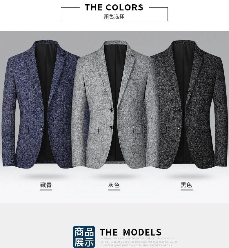 2026 Spring New Arrival Men's Business Casual Blazer High Quality Suit Jacket Comfortable Daily Wear Office Work Outwear