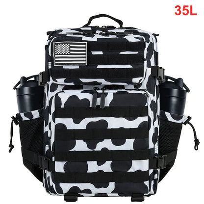 35L Tactical Backpack for Women Men Molle Outdoor Travel Camping Hiking Bag Sports Weekend Athlete Gym Rucksack Dual Cup Holders