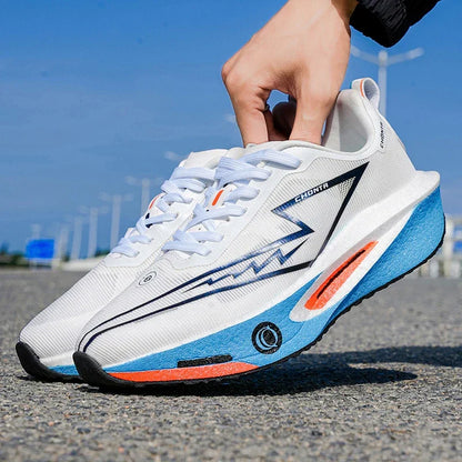Men's Fashionable Casual Comfortable Sports Running Shoes - Breathable Fabric Upper, Non-Slip, Wear-Resistant, Shock-Absorbing Sole, Round-Toe Lace-Up Casual Running Shoes, Suitable for All Seasons