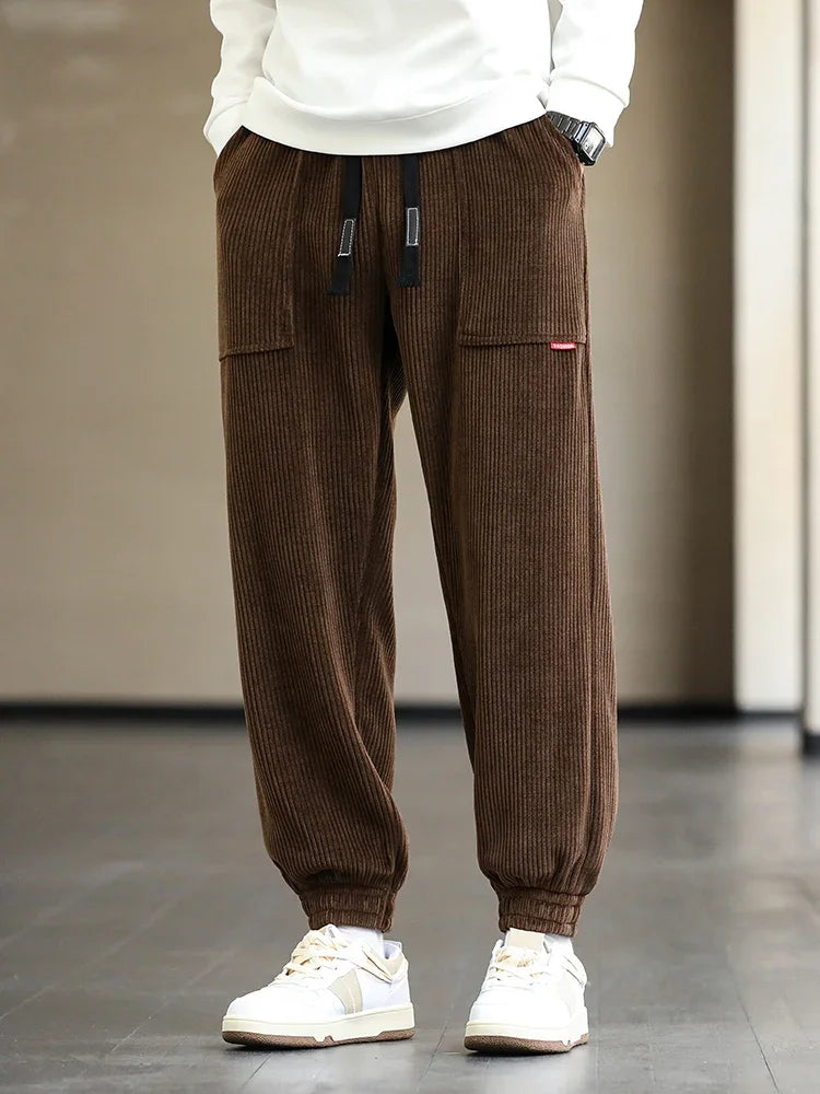 Pants Men Loose Fit Baggy Sweatpants Casual Fashion Streetwear Trend Autumn Winter Harem Joggers Trouser Male Plus SIze