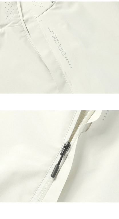 Waterproof Jacket Men Outdoor Windbreaker Jacket Removable Hooded Full Zip Coats Men Lightweight Softshell Outerwear Spring Fall