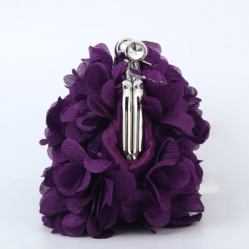 Flower Dinner Purse Designer Floral Chain Crossbody Bride Handbag Clutches Woman Petal Evening Party Clutch Wedding Dress Bag