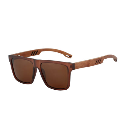 Walnut Wood Sunglasses with Dark Polarized Lenses for Men and Women | UVA/UVB Ray Protection