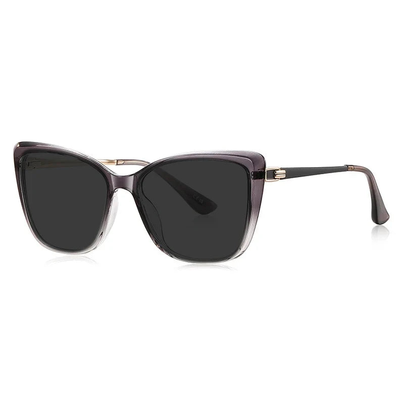 Ladies' Big Frame Brand Design Anti UV Myopia Sunglasses with Diopter 0 -0.5 -1.25 -1.5 -2.0 -2.25 -2.5 -2.75 -3.0 -3.5 ~ -6.0