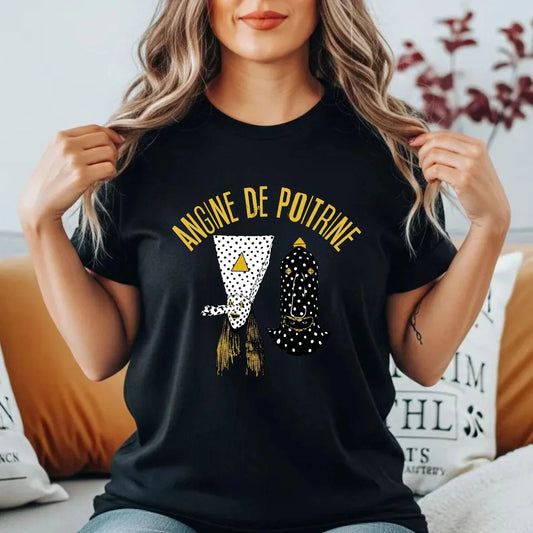 Angine De Poitrine T Shirt Women's Men Cotton Tee Casual Summer Oversized Streetwear O-Neck Novelty Trendy Vintage Harajuku Top