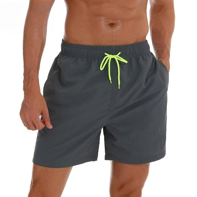 Men's Quick Dry Beach Shorts Summer Breathable Water-Resistant Effect Sports Casual Shorts Male Swimming Surfing Shorts New