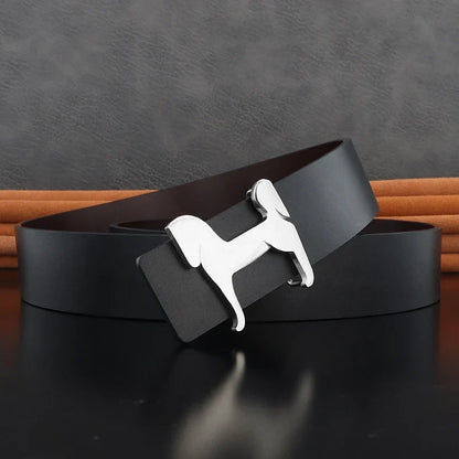 High grade Stainless steel horse slide buckle men belts 3.8cm wide genuine leather Waistband cowboy casual ceinture homme