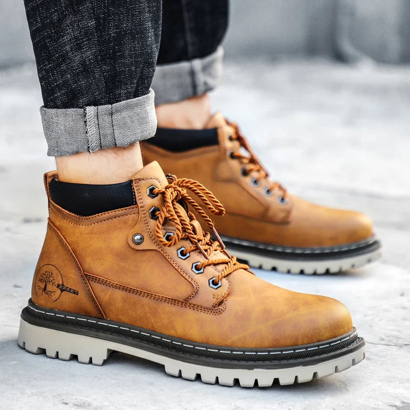 Brand Men Super Warm Snow Boots Winter Men's Ankle Boots Waterproof Short Outdoor Sneakers Autumn Men's Motorcycle
